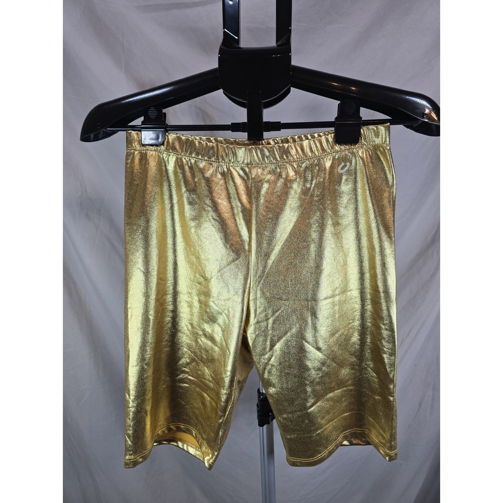 NWT Fashion Nova‎ Gold Metallic Biker Shorts Medium M, Be Seen